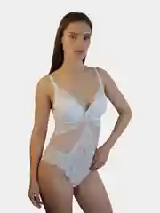 Белый женское кружевное боди