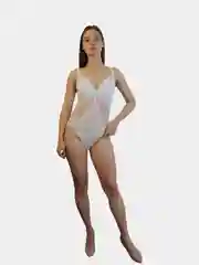 Белый женское кружевное боди