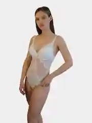 Белый женское кружевное боди