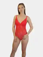 Красный женское кружевное боди