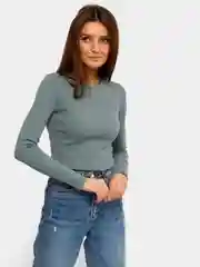 Зелёный хаки джемпер женский, футболка с длинным рукавом
