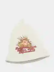 Белый шапка для бани