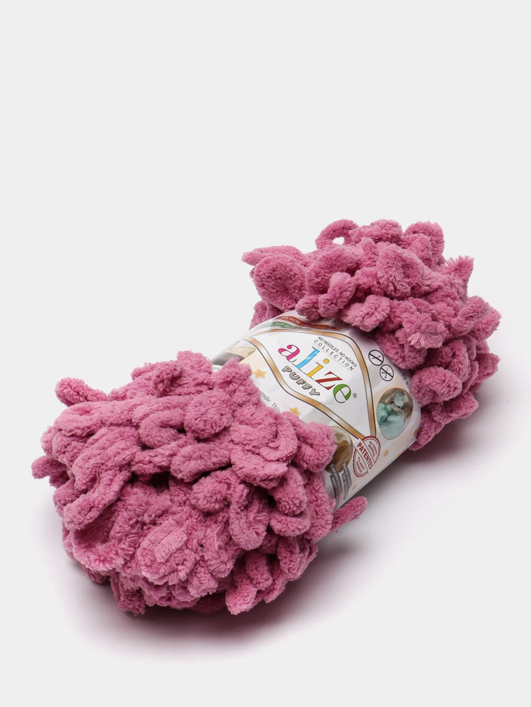 Розовый пряжа Alize puffy петельки