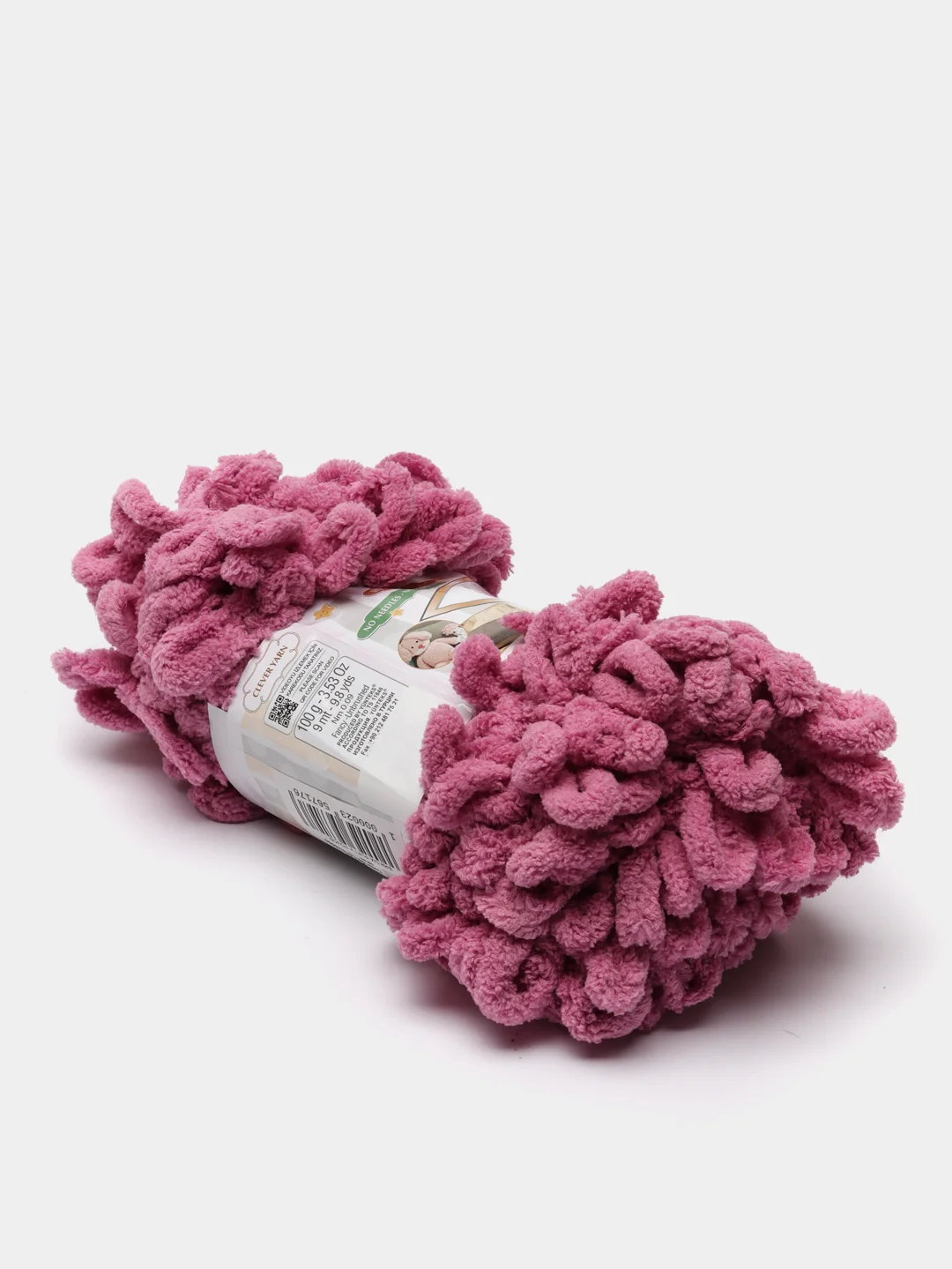Розовый пряжа Alize puffy петельки