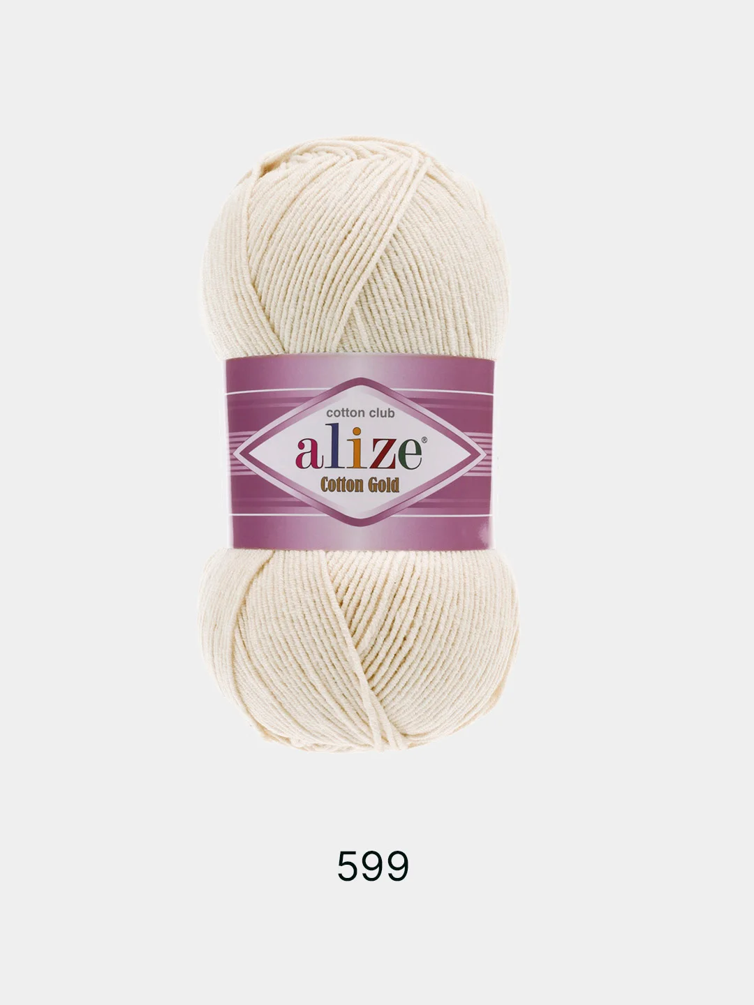 Бежевый пряжа Alize Cotton Gold 55% Хлопок 45% Акрил 100г 330м Ализе Коттон Голд