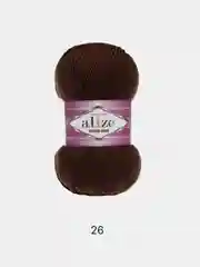 Коричневый пряжа Alize Cotton Gold 55% Хлопок 45% Акрил 100г 330м Ализе Коттон Голд