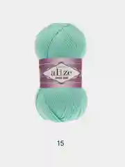 Мятный пряжа Alize Cotton Gold 55% Хлопок 45% Акрил 100г 330м Ализе Коттон Голд