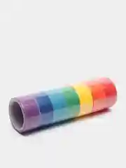 Клейкие WASHI-ленты для декора "Радужные", 7 шт, 15 мм х 3 м