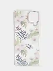 Лесной зеленый чехол Samsung Galaxy A22 4G / M22 / M32, Галакси А22 4G / М22 / М32 прозрачный с рисунком