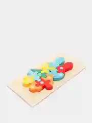 Фиолетовый деревянный пазл / 3D Пазл / Головоломка / Монтессори / Динозавры / Животные / Транспорт