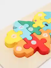 Фиолетовый деревянный пазл / 3D Пазл / Головоломка / Монтессори / Динозавры / Животные / Транспорт