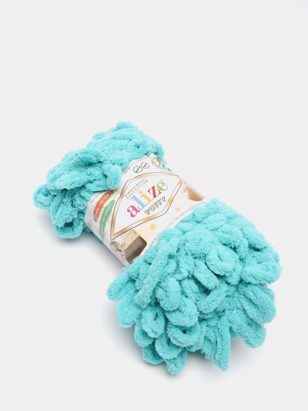 Фиолетовый пряжа Alize puffy петельки