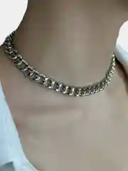 Серебряный цепочка ожерелье унисекс