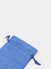 Синий мешочки льняные