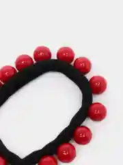 Багровый резинка для волос с жемчугом