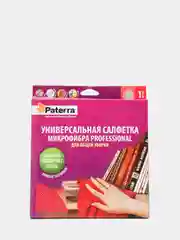 Салфетка Микрофибра Professional Paterra, общая уборка, 35 х 35 см, в картонной упаковке