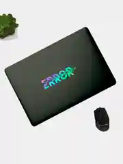 Ледяной error "Ошибка"- голографическая наклейка на ноутбук стикер без фона