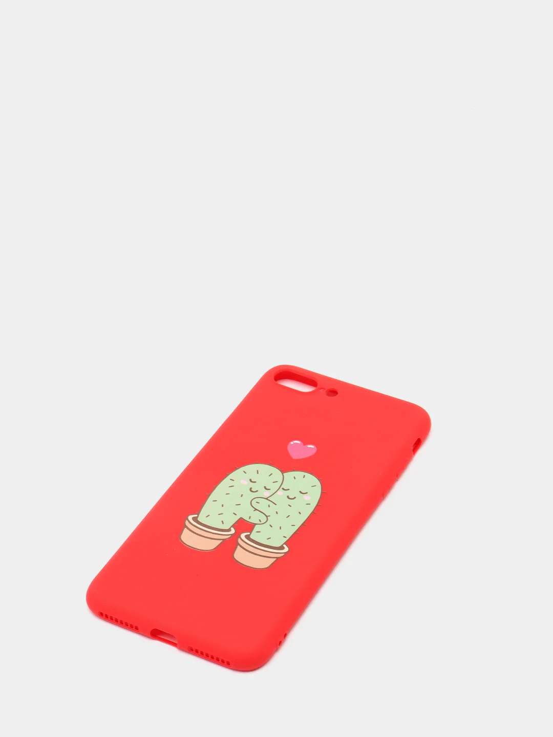 Красный чехол с кактусом для iPhone  7+, 8+, XS Max