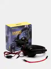 Красный наушники игровые с микрофоном BO102, проводные, полноразмерные, mini Jack 3.5 мм
