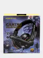 Красный наушники игровые с микрофоном BO102, проводные, полноразмерные, mini Jack 3.5 мм