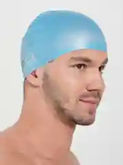 Голубой шапочка для плавания