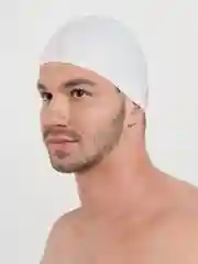 Белый шапочка для плавания взрослая