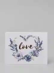 Белый поздравительная открытка для девушки, дизайнерская "Love", 8х6 см