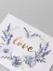 Белый поздравительная открытка для девушки, дизайнерская "Love", 8х6 см