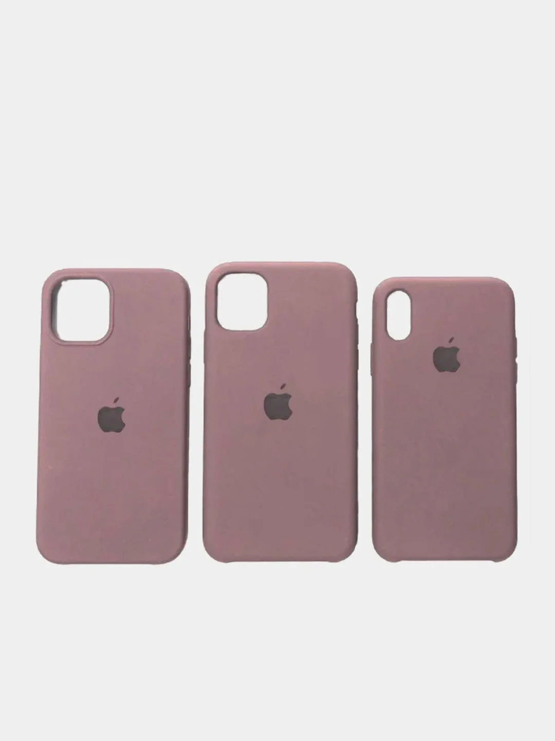 Коричневый чехол Silicone Case iPhone, открытый низ 11 pro/XR/7 plus/8 plus