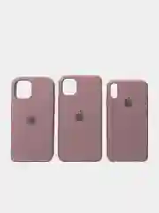 Коричневый чехол Silicone Case iPhone, открытый низ 11 pro/XR/7 plus/8 plus