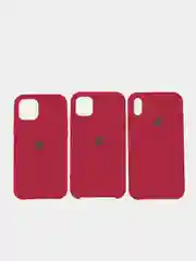 Коралловый чехол Silicone Case iPhone, открытый низ 11 pro/XR/7 plus/8 plus