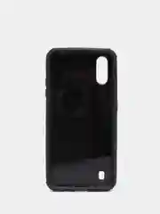 Черный чехол усиленный с рамкой для Samsung Galaxy A01, силиконовый