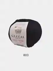 Черный пряжа  Gazzal Baby Wool  20% Кашемир 40% Акрил 40% Мериносовая шерсть 50г 175м