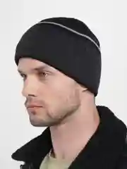 Приглушённый хаки шапка бини мужская зимняя