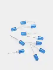 10 штук Светодиод 5мм цветная колба синяя линза 3.0-3.4v 20ma