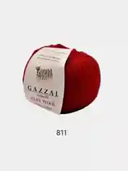 Красный пряжа  Gazzal Baby Wool  20% Кашемир 40% Акрил 40% Мериносовая шерсть 50г 175м