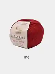 Багровый пряжа  Gazzal Baby Wool  20% Кашемир 40% Акрил 40% Мериносовая шерсть 50г 175м