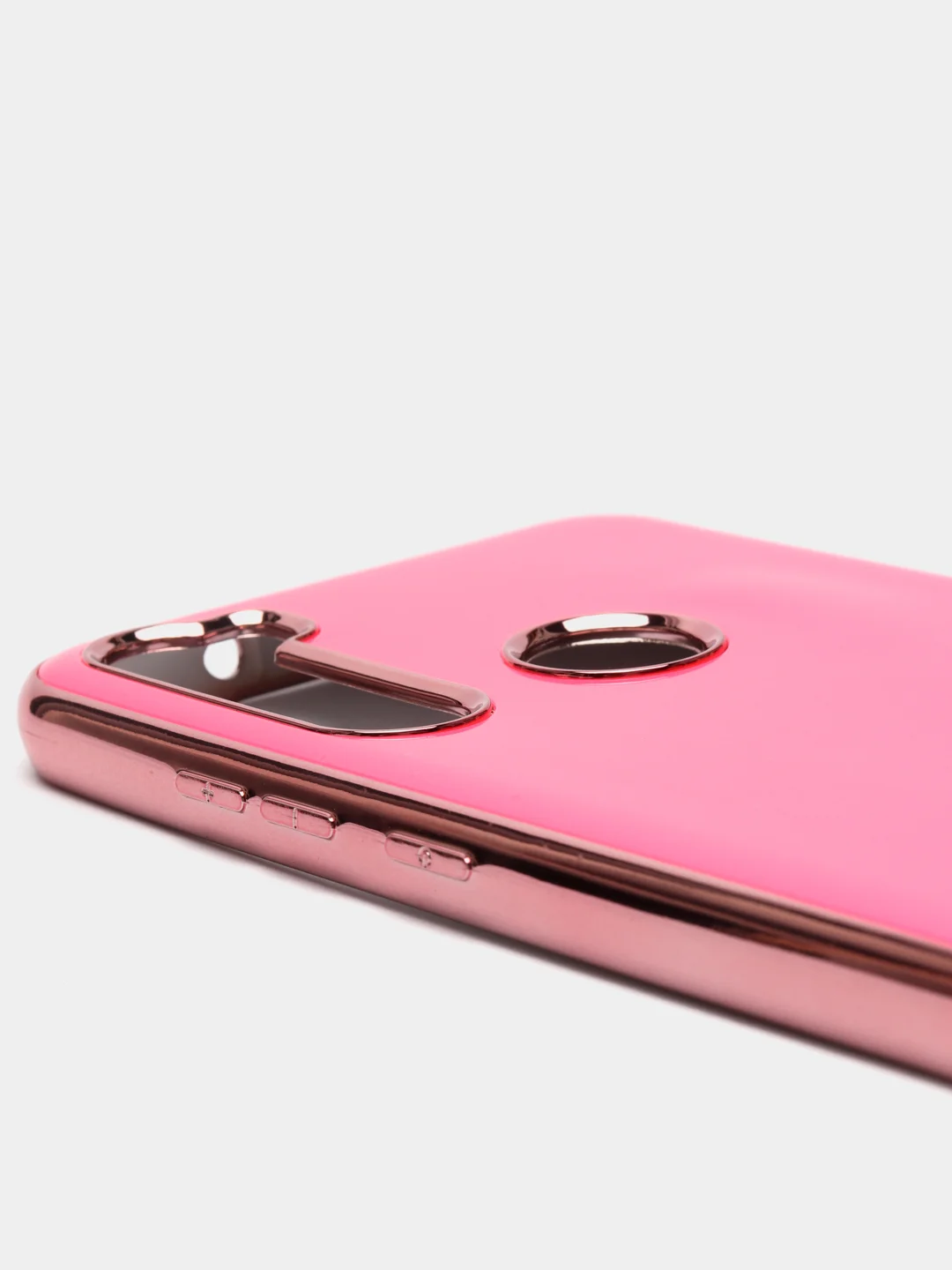 Фуксия чехол Xiaomi Redmi Note 8 2019/21 цветной, силиконовый, с глянцевой рамкой (Редми Нот 8)