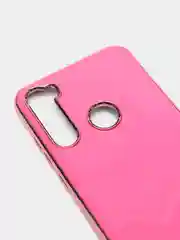 Фуксия чехол Xiaomi Redmi Note 8 2019/21 цветной, силиконовый, с глянцевой рамкой (Редми Нот 8)
