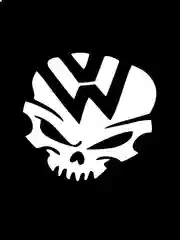 Белый наклейка на ноутбук volkswagen
