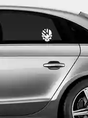 Белый наклейка на ноутбук volkswagen