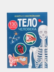 Книга с наклейками. Тело человека. Анатомия. Для любознательных мальчиков и девочек.