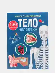Книга с наклейками. Тело человека. Анатомия. Для любознательных мальчиков и девочек.