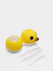 Желтый контейнер для хранения линз