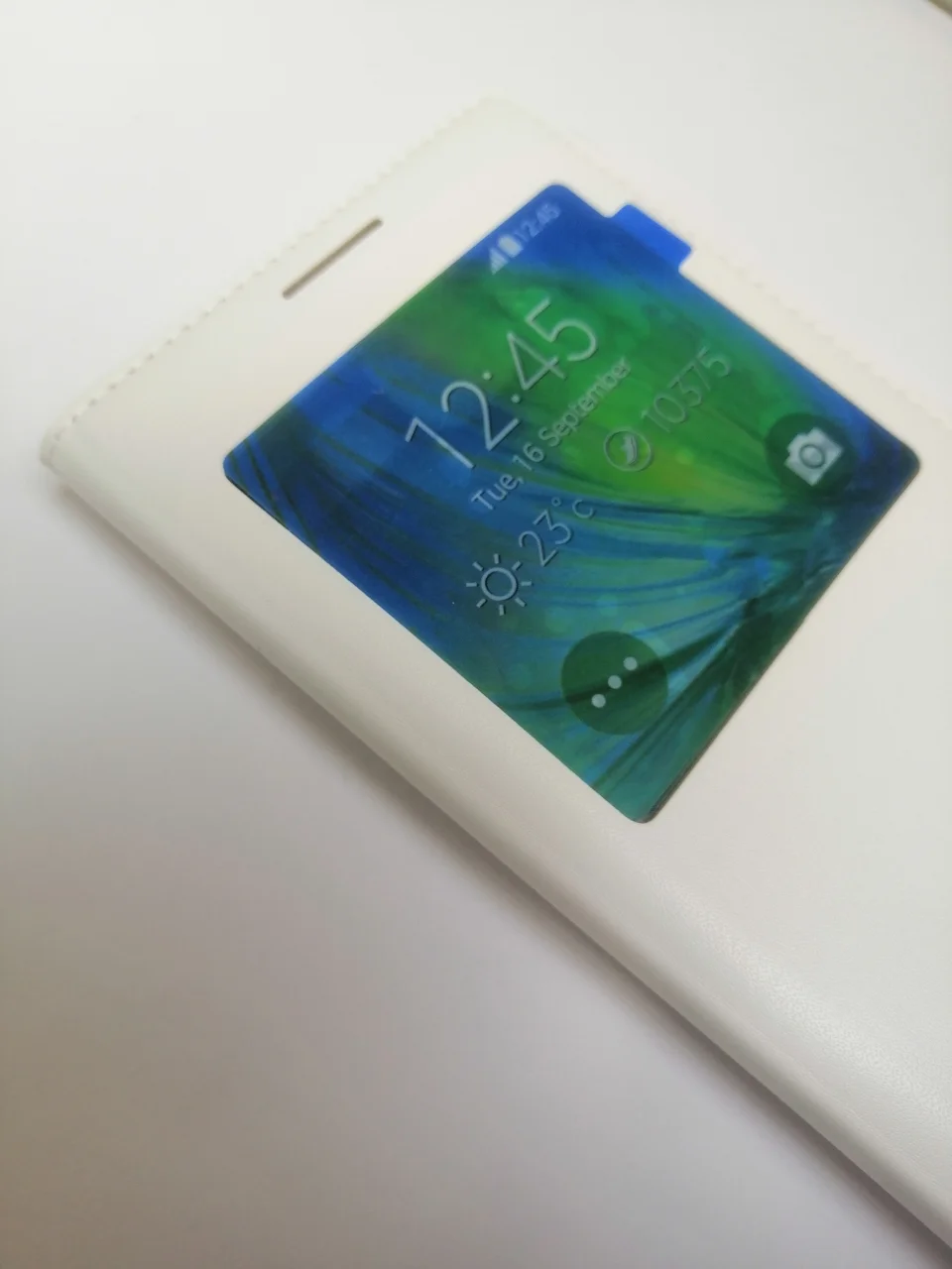 Белый чехол-книга Samsung/Самсунг А5(А500)/А3 2016(А310)/а5 2016(А510)/а7 2016(А710)g355 с окном
