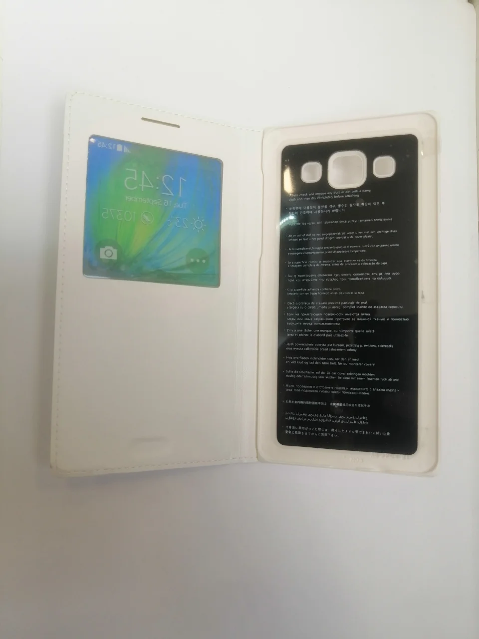 Белый чехол-книга Samsung/Самсунг А5(А500)/А3 2016(А310)/а5 2016(А510)/а7 2016(А710)g355 с окном