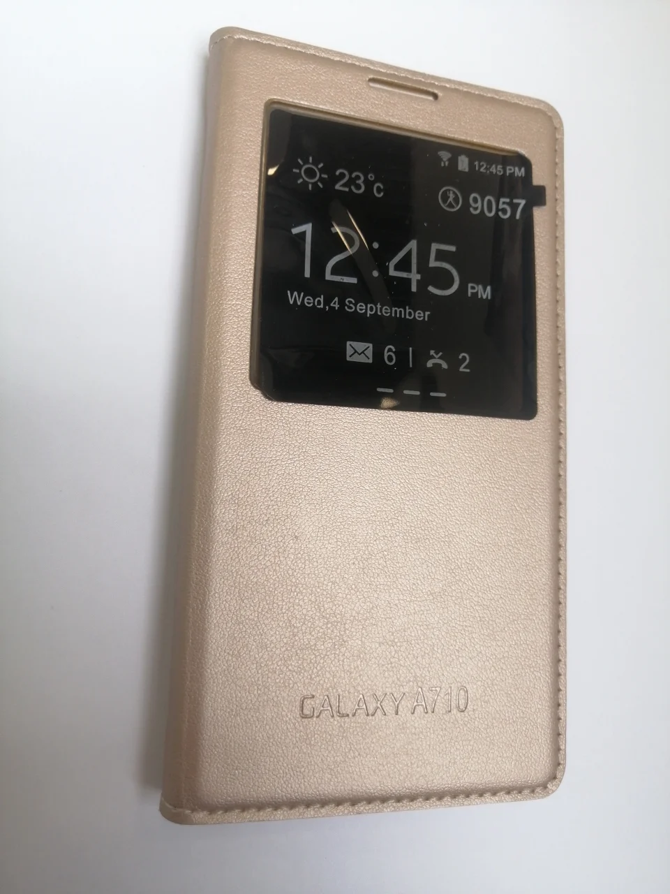 Белый чехол-книга Samsung/Самсунг А5(А500)/А3 2016(А310)/а5 2016(А510)/а7 2016(А710)g355 с окном