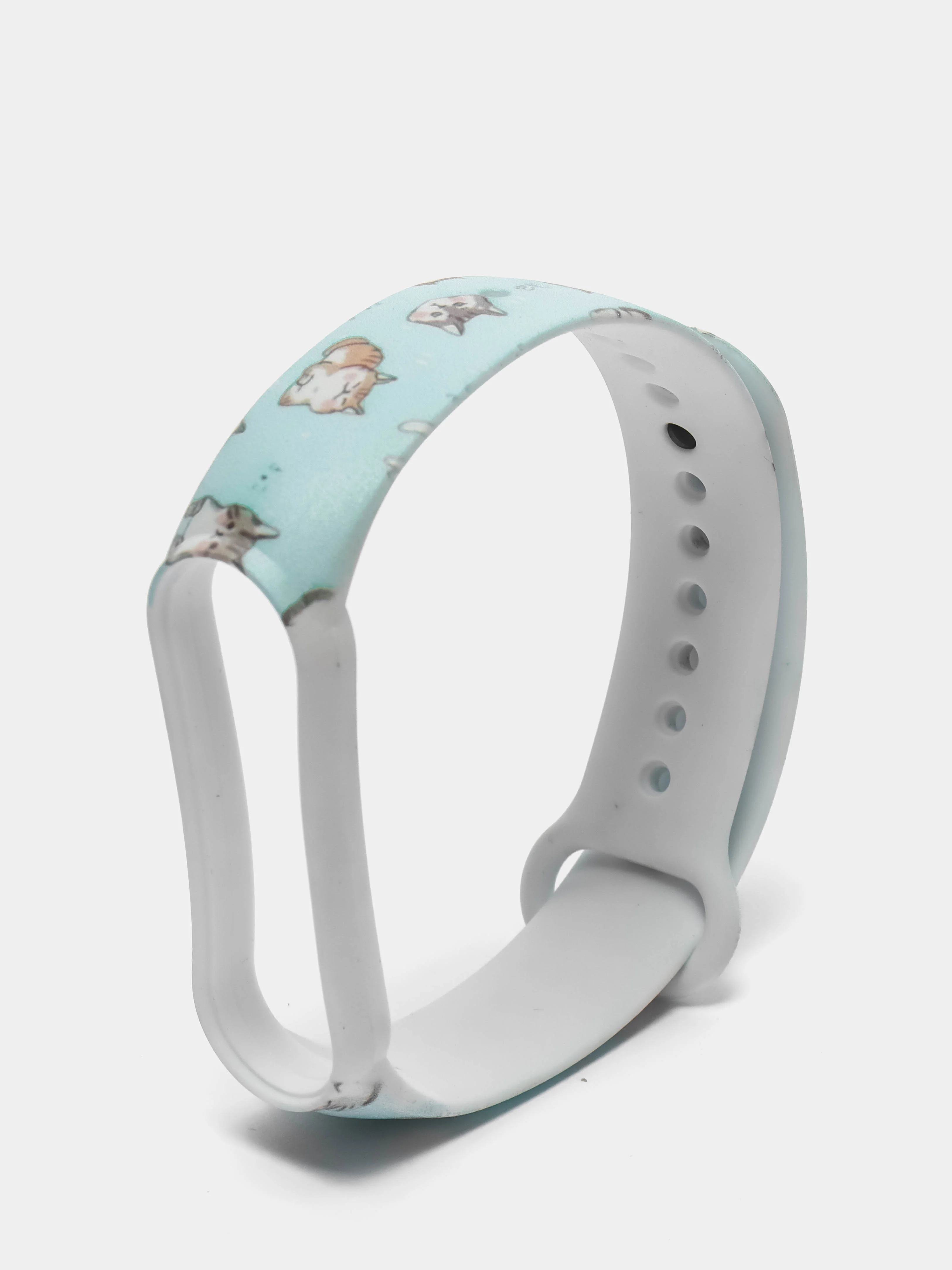 Бирюзовый ремешки с рисунком для Xiaomi Mi Band