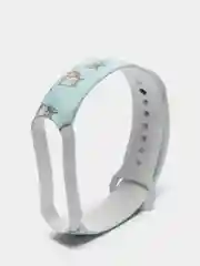 Бирюзовый ремешки с рисунком для Xiaomi Mi Band