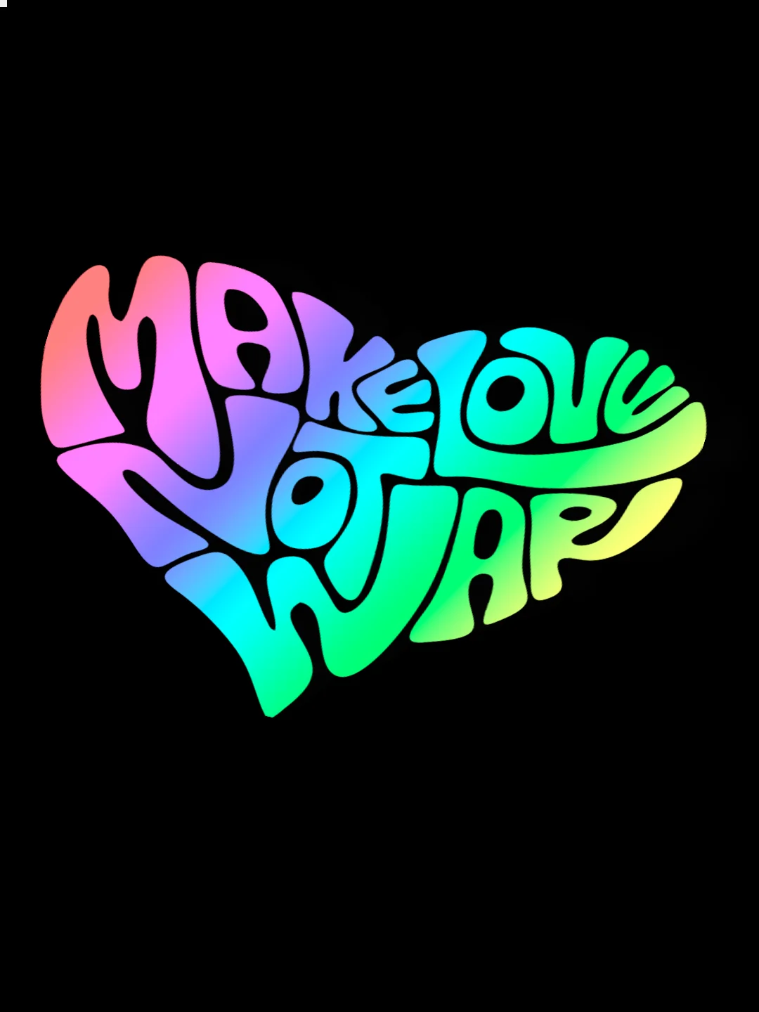 Ледяной наклейка для любой поверхности Make love "Заниматься любовью", без фона, в трёх цветах